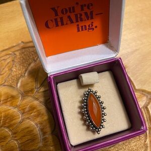 Lori Bonn Sterling Silver red carnelian slide charm